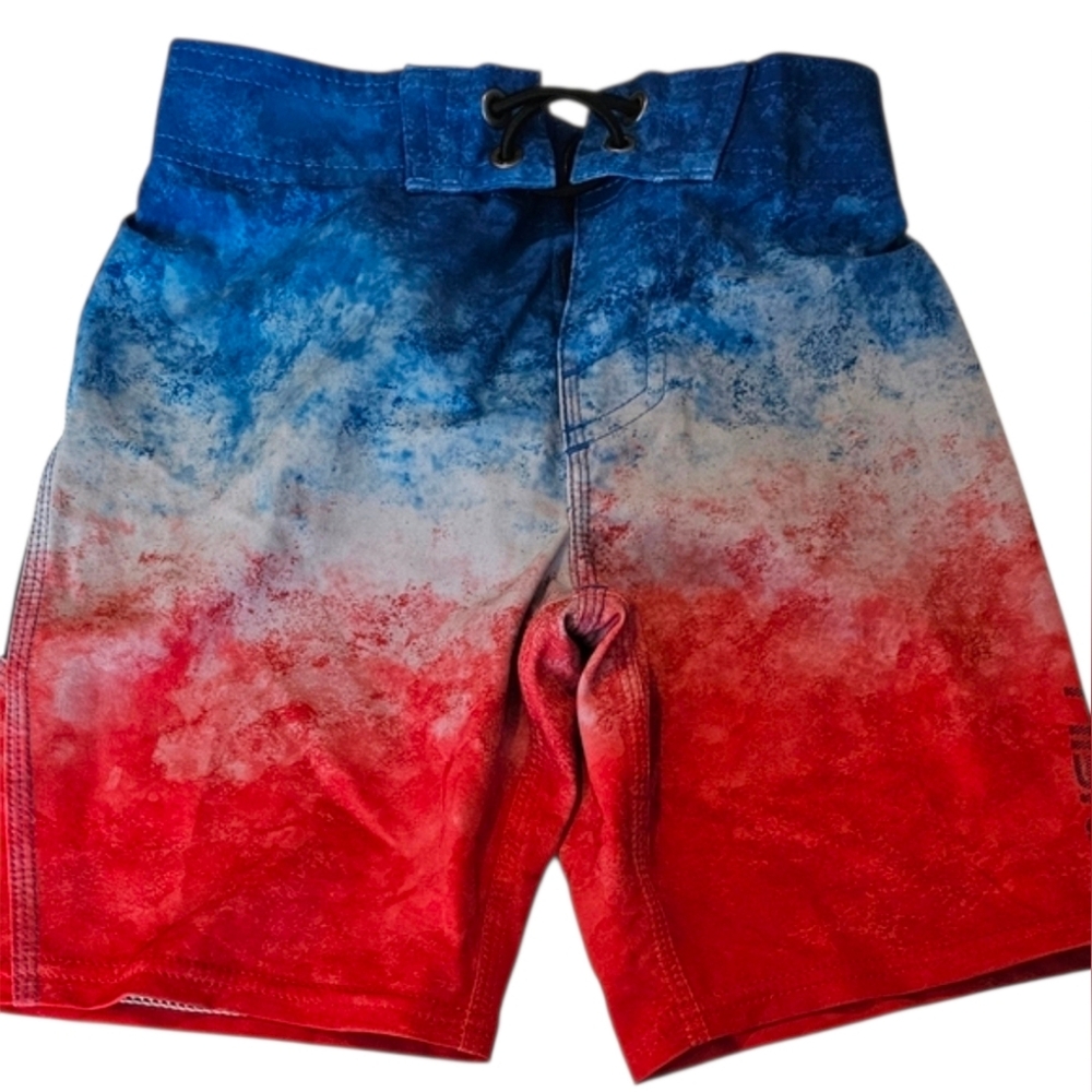 O'Neill Superfreak Board Shorts O'Neill Swim Trunks Red White Blue Boy's Size 4